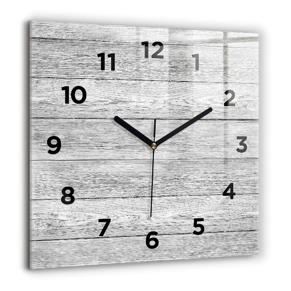 Square wall clock Wooden panels