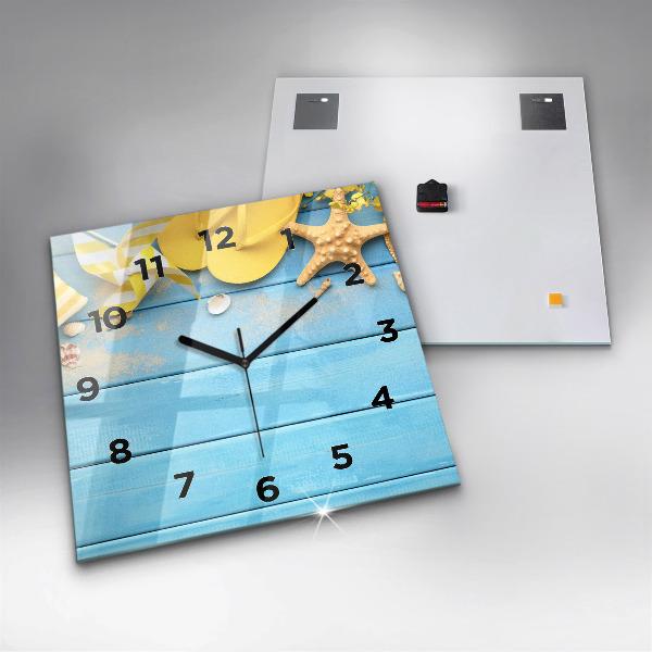 Square wall clock Beach accessories and boards