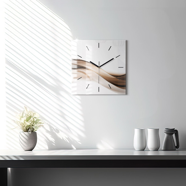 Square wall clock Abstraction line