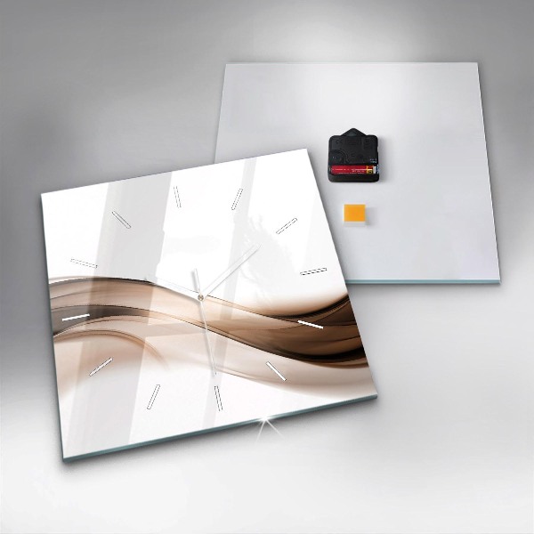 Square wall clock Abstraction line