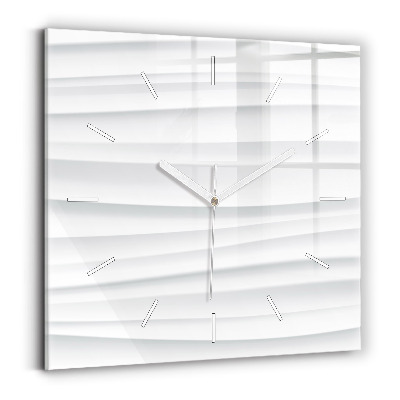 Square wall clock Waves texture