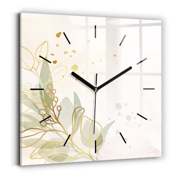 Square wall clock Pastel abstraction
