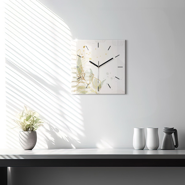 Square wall clock Pastel abstraction
