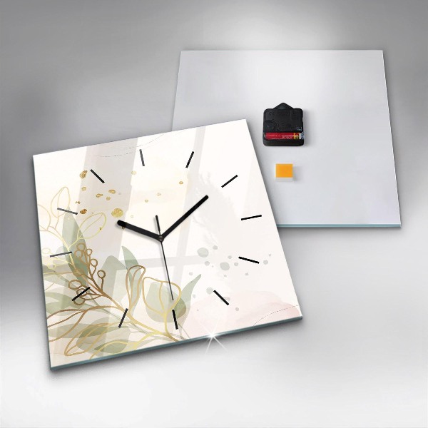 Square wall clock Pastel abstraction
