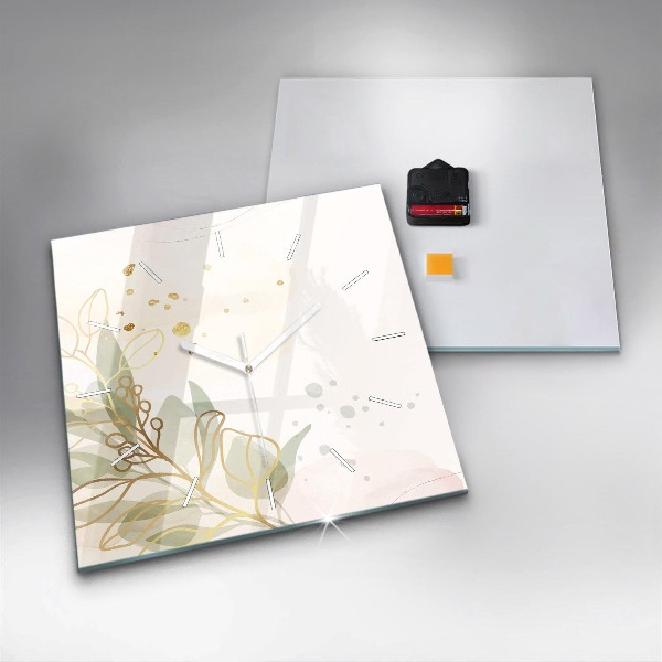 Square wall clock Pastel abstraction