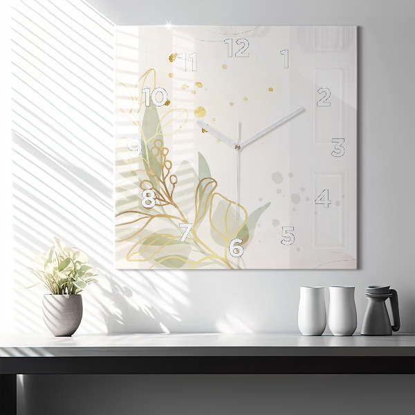 Square wall clock Pastel abstraction