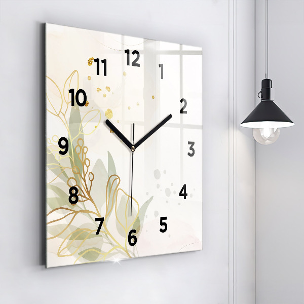 Square wall clock Pastel abstraction
