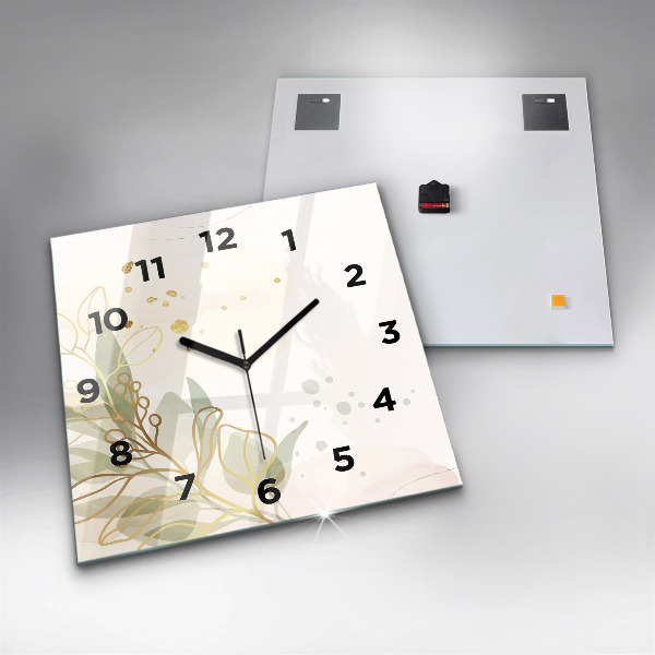 Square wall clock Pastel abstraction