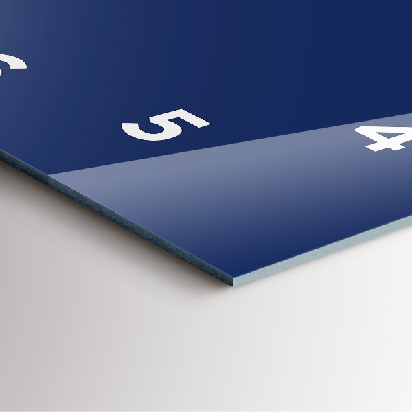 Square wall clock Navy blue color