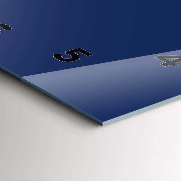 Square wall clock Navy blue color