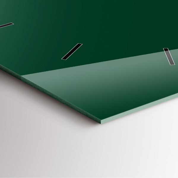 Square wall clock Color bottle green