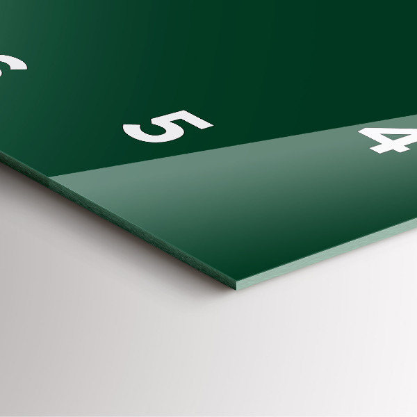 Square wall clock Color bottle green