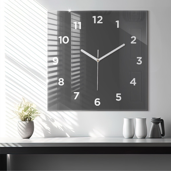 Square wall clock Color gray
