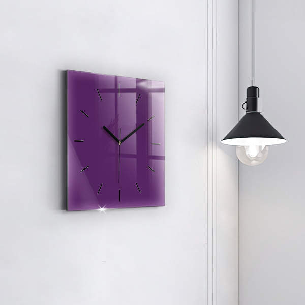 Square wall clock Violet
