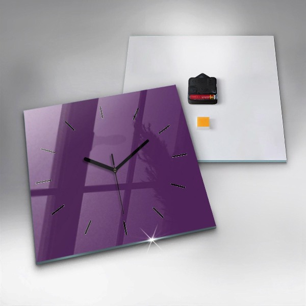 Square wall clock Violet