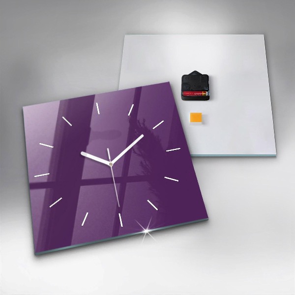 Square wall clock Violet