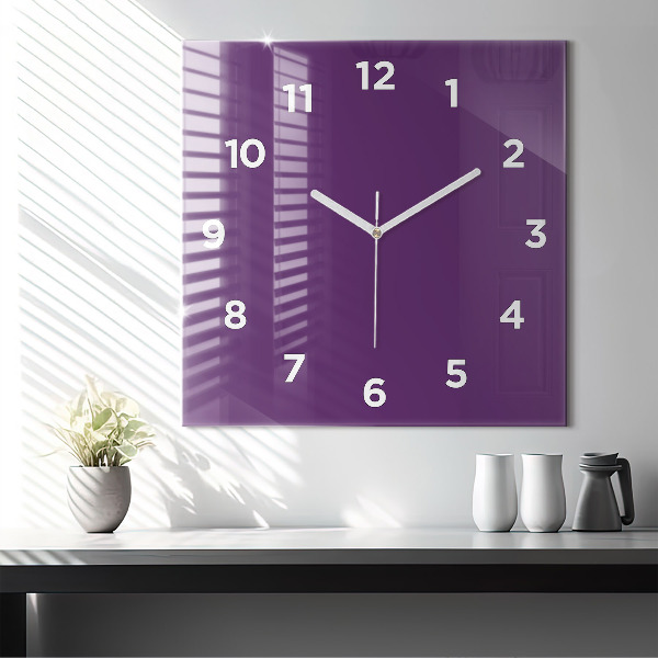 Square wall clock Violet