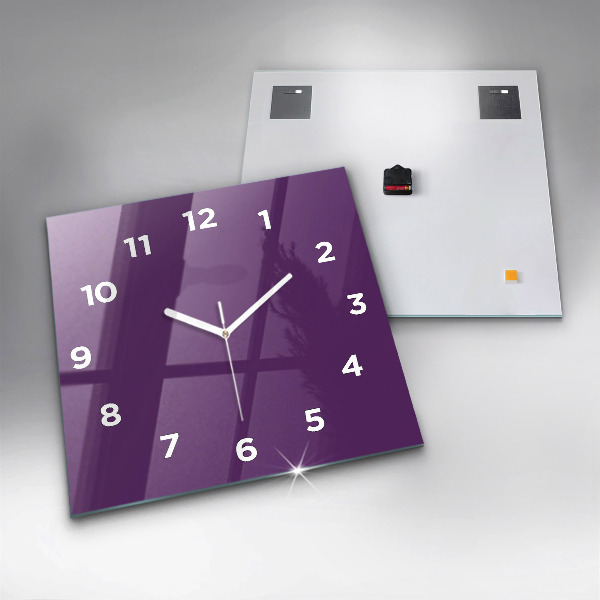 Square wall clock Violet