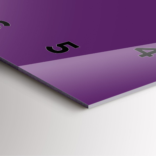 Square wall clock Violet