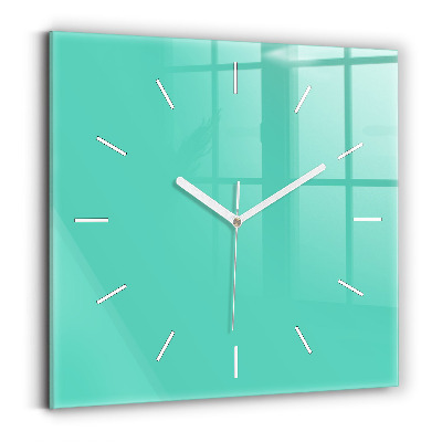 Square wall clock Turquoise