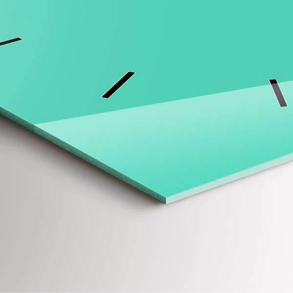 Square wall clock Turquoise