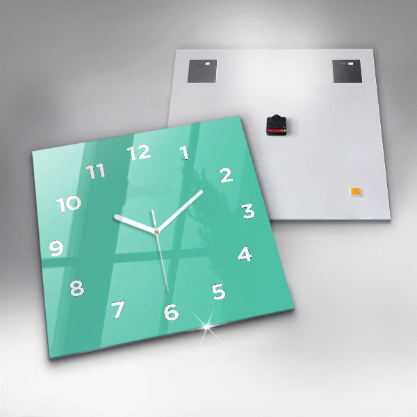 Square wall clock Turquoise