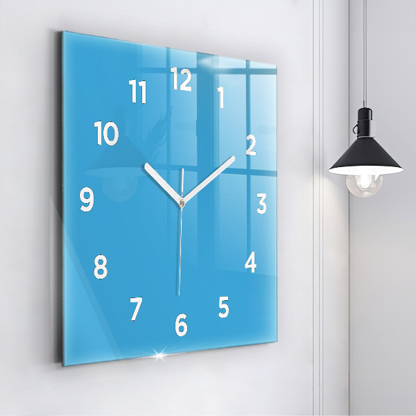 Square wall clock Blue