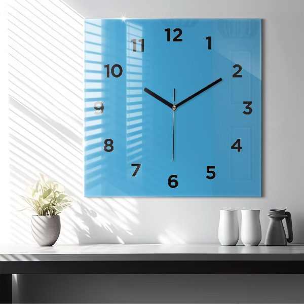 Square wall clock Blue