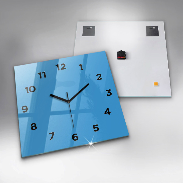 Square wall clock Blue