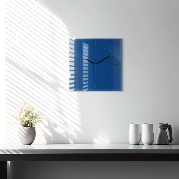 Square wall clock Blue
