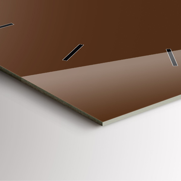 Square wall clock Brown