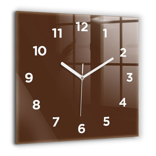 Square wall clock Brown