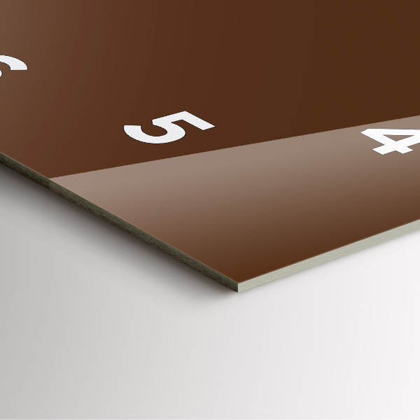 Square wall clock Brown