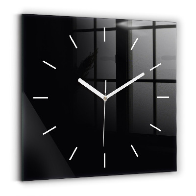 Square wall clock Black