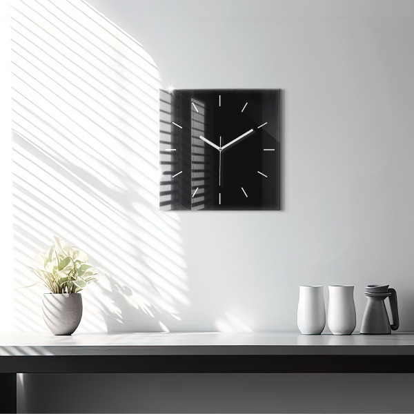 Square wall clock Black