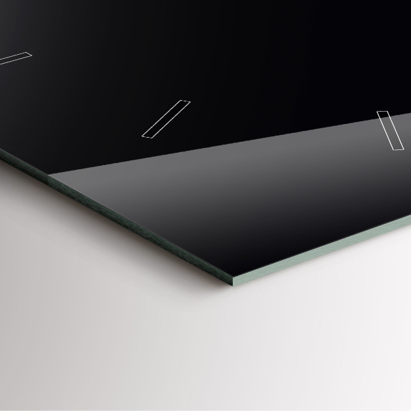 Square wall clock Black