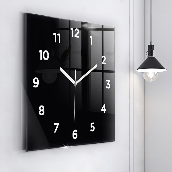 Square wall clock Black