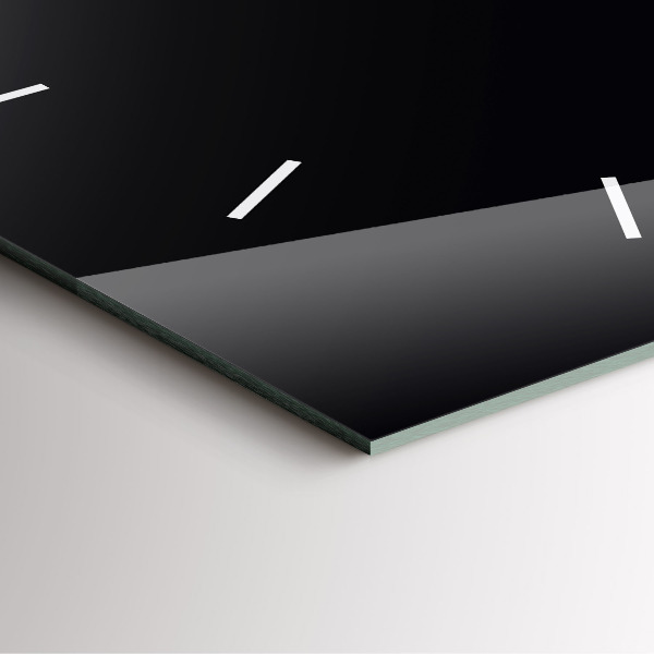 Square wall clock Black