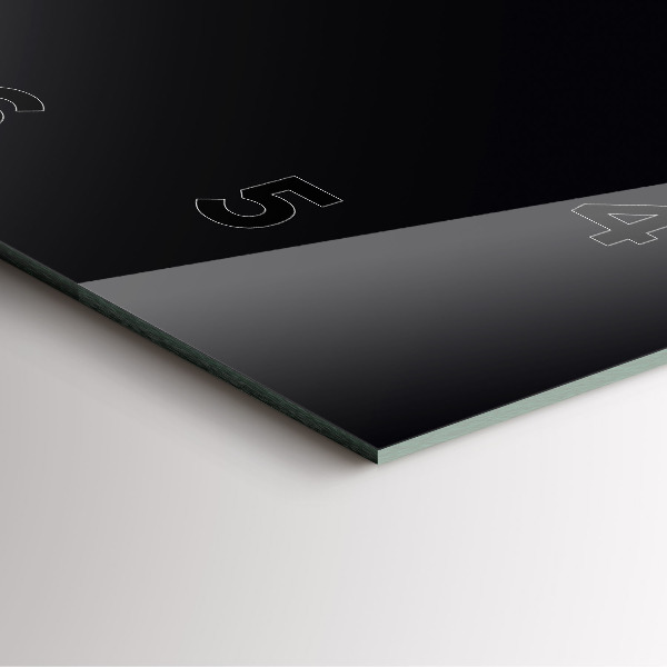 Square wall clock Black