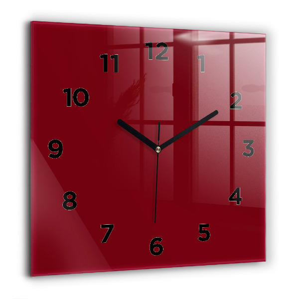 Square wall clock Burgundy