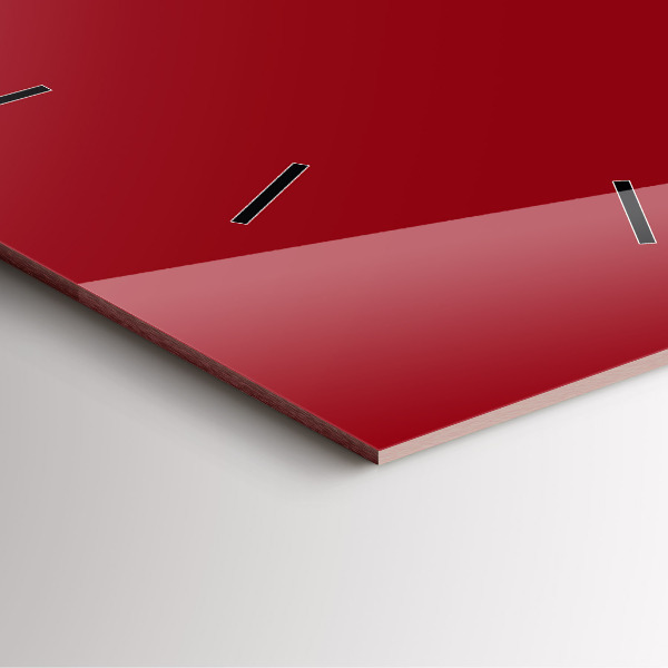 Square wall clock Red