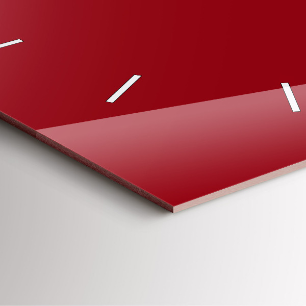 Square wall clock Red