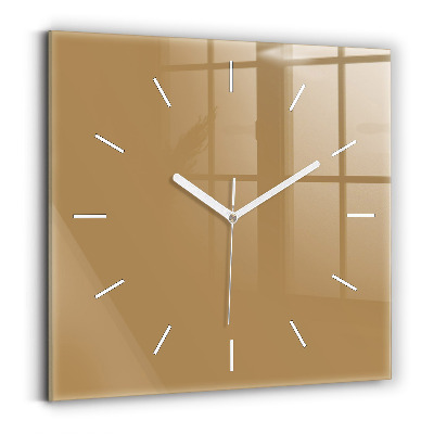 Square wall clock Beige