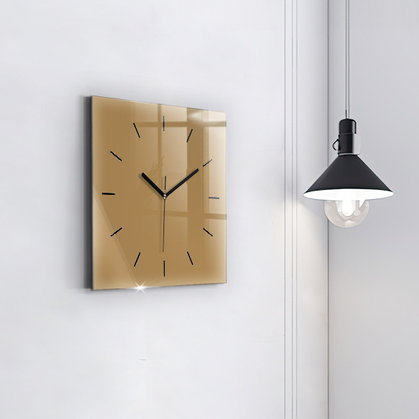 Square wall clock Beige