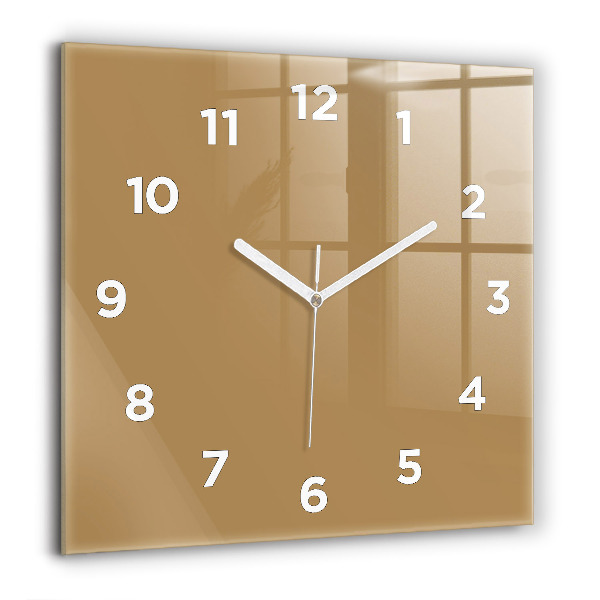 Square wall clock Beige