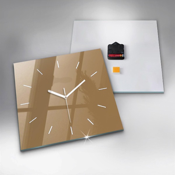 Square wall clock Beige