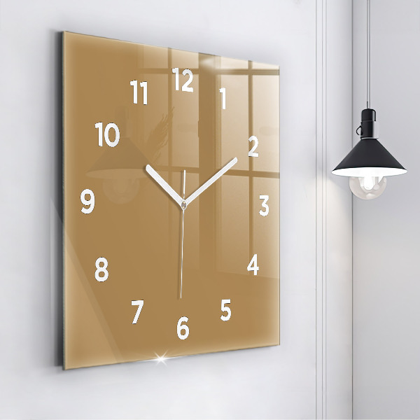 Square wall clock Beige
