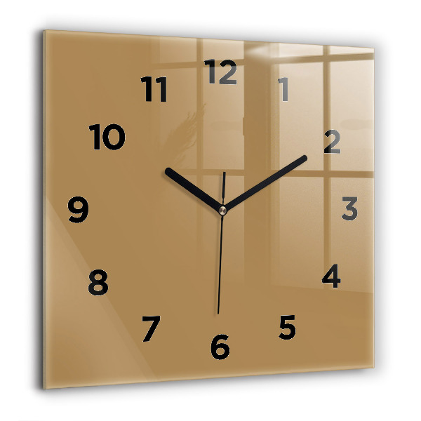 Square wall clock Beige