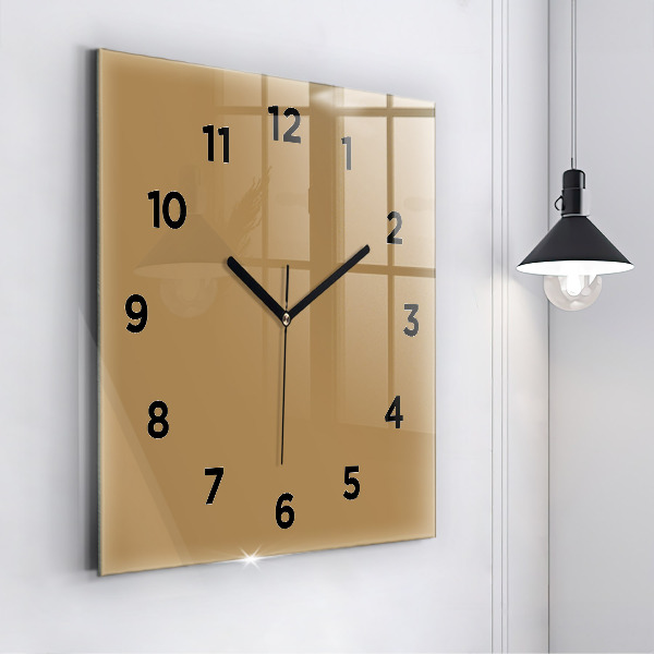 Square wall clock Beige