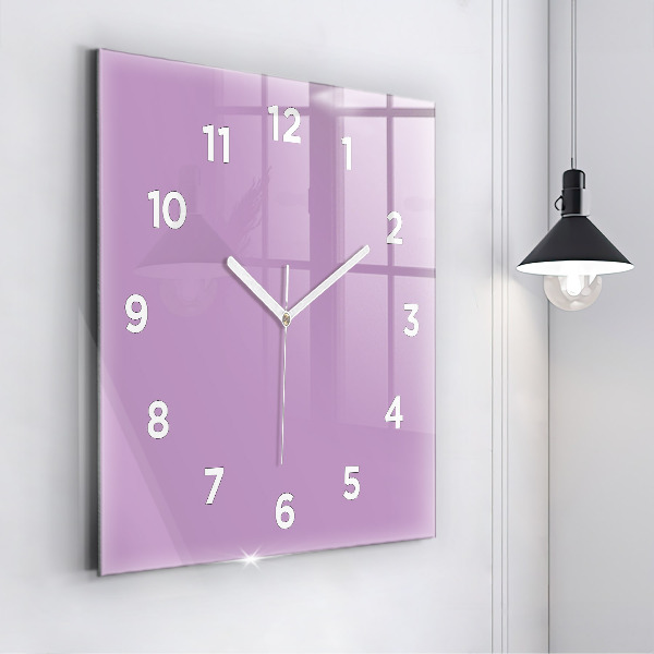 Square wall clock Lilac